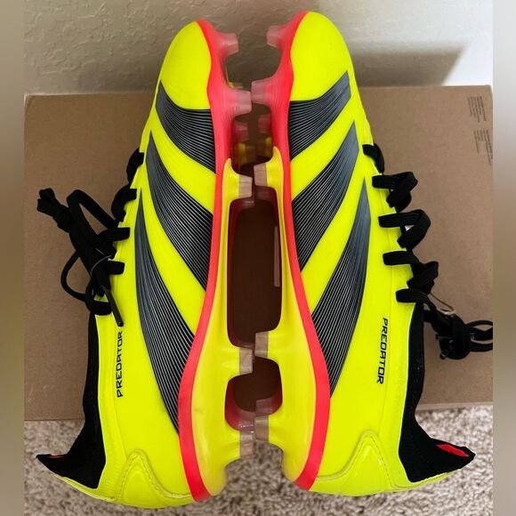 Adidas Predator Pro FG Yellow / Black Soccer Cleats - Picture 8 of 11